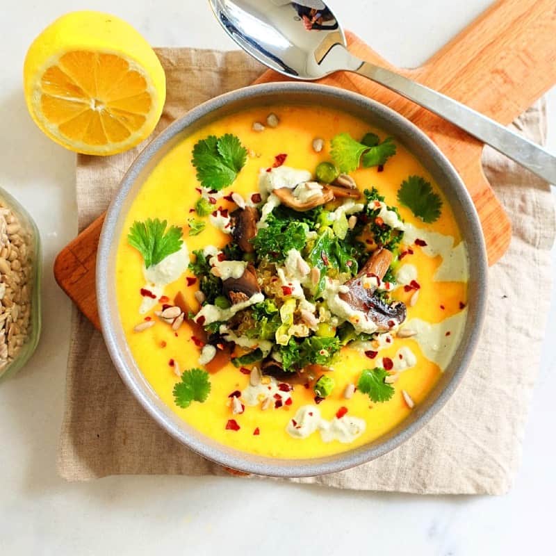 Vegansk morotssoppa med ingefära