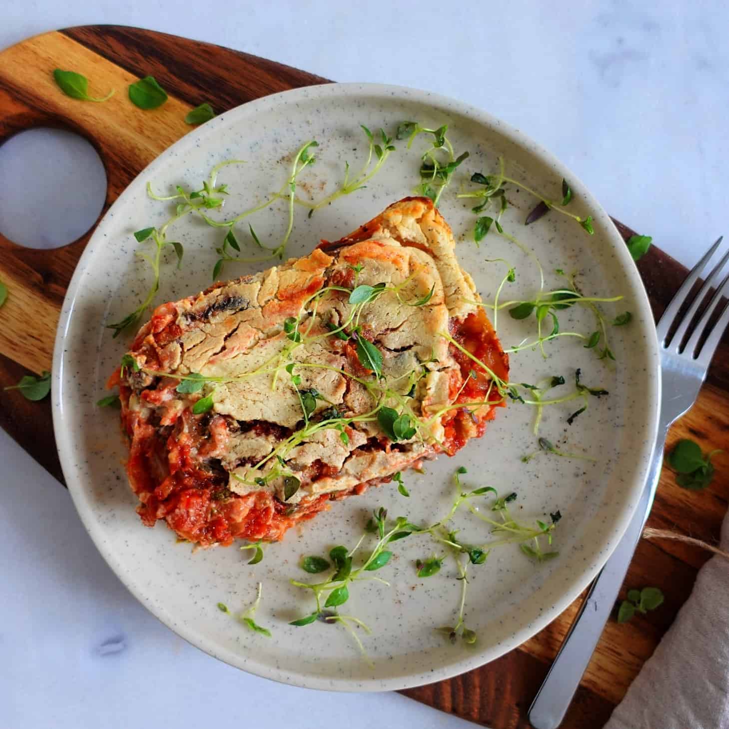 Glutenfri vegansk lasagne