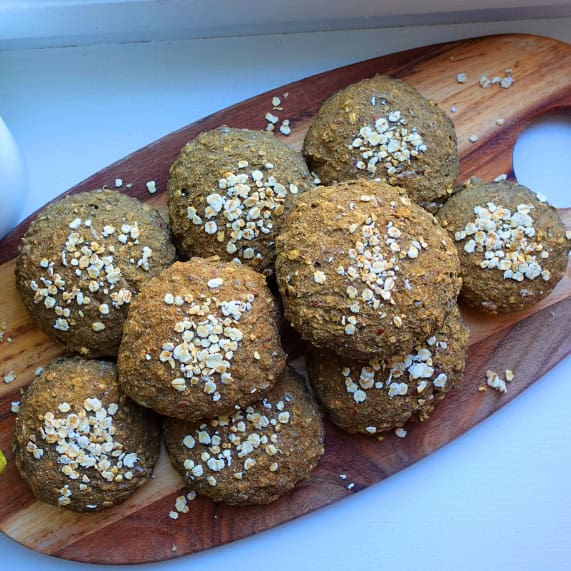 Glutenfria växtbaserade frallor med nässla