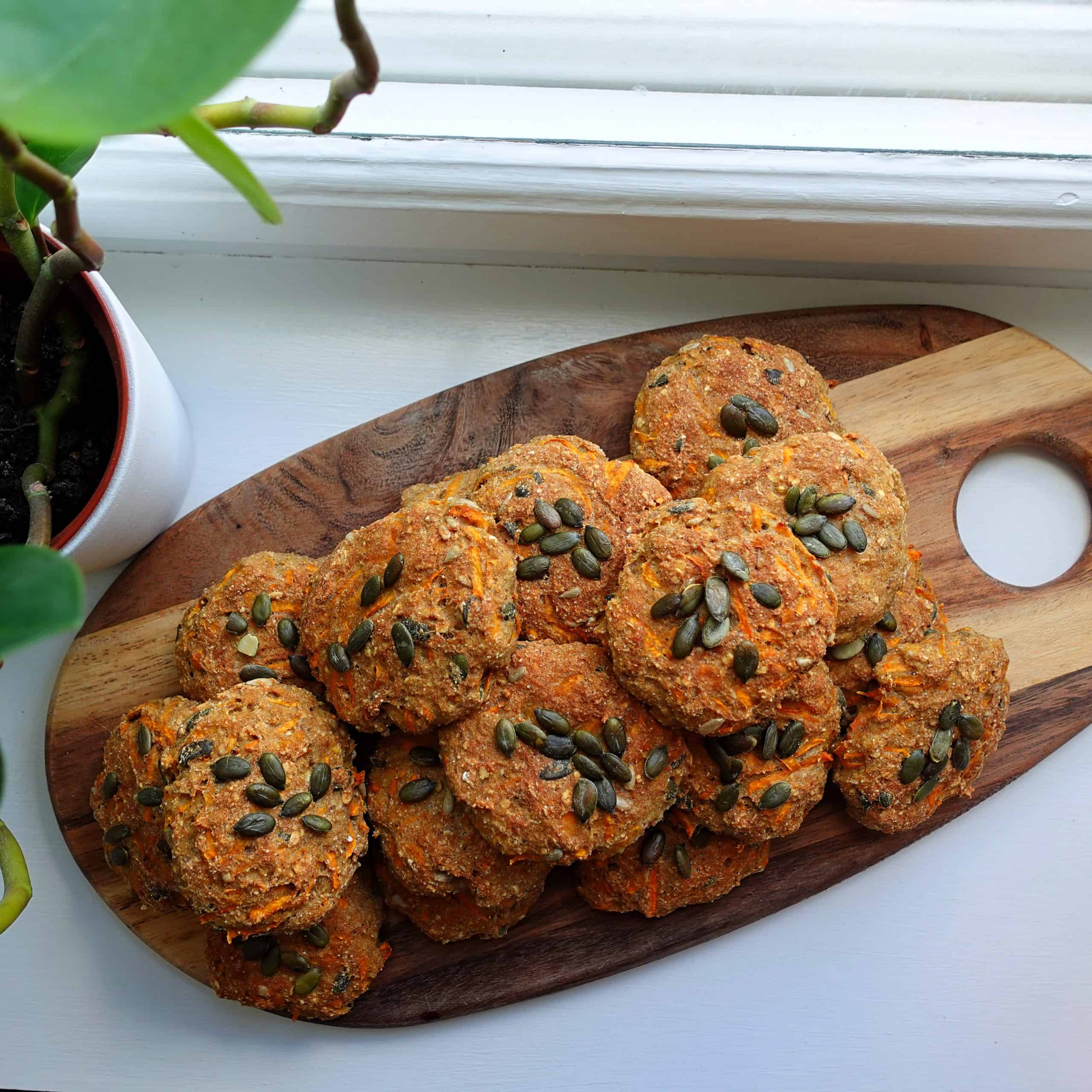 Glutenfria frallor med pumpakärnor & sötpotatis