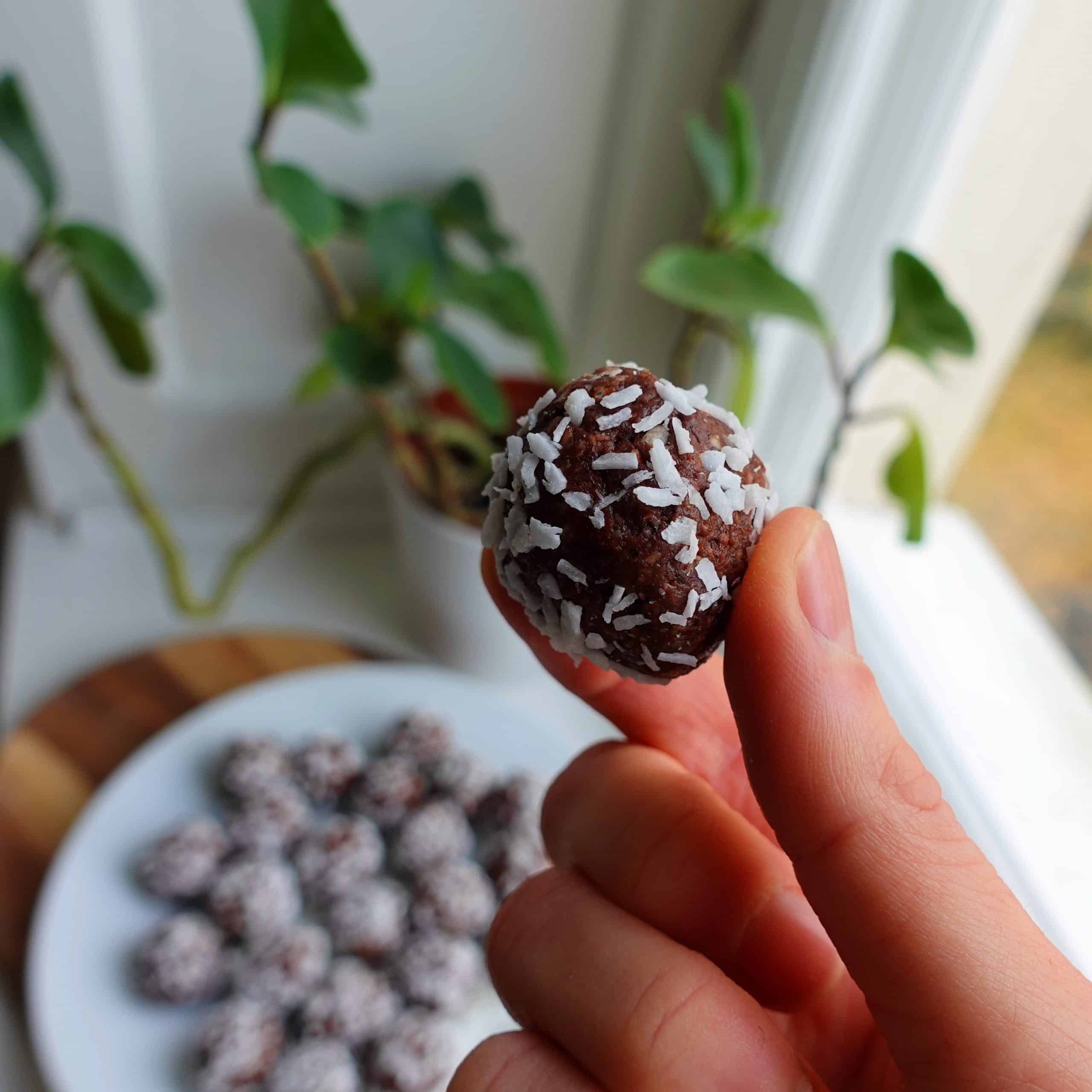 Glutenfria veganska chokladbollar